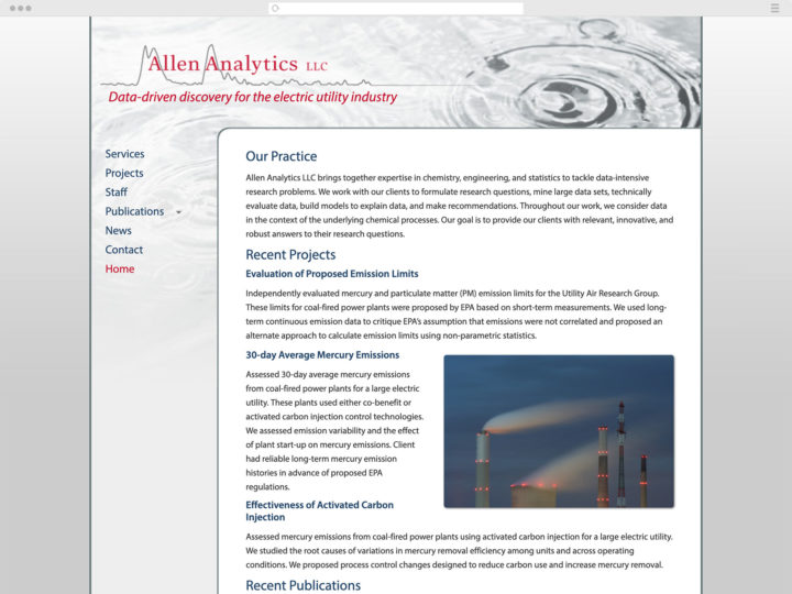 Allen Analytics website