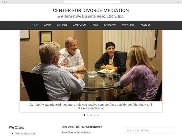 Center for Divorce Mediation website