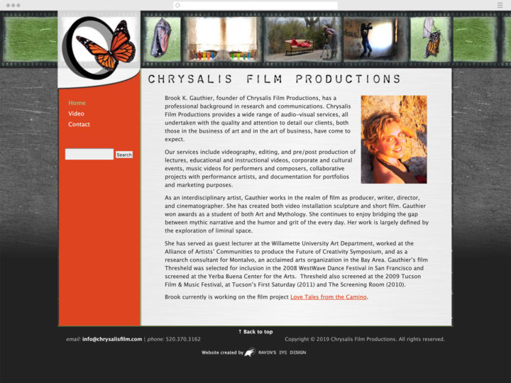 Chrysalis Film website