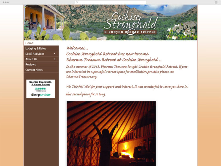 Cochise Stronghold Retreat website