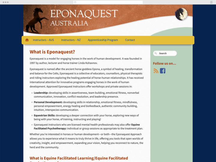 Eponaquest Australia website