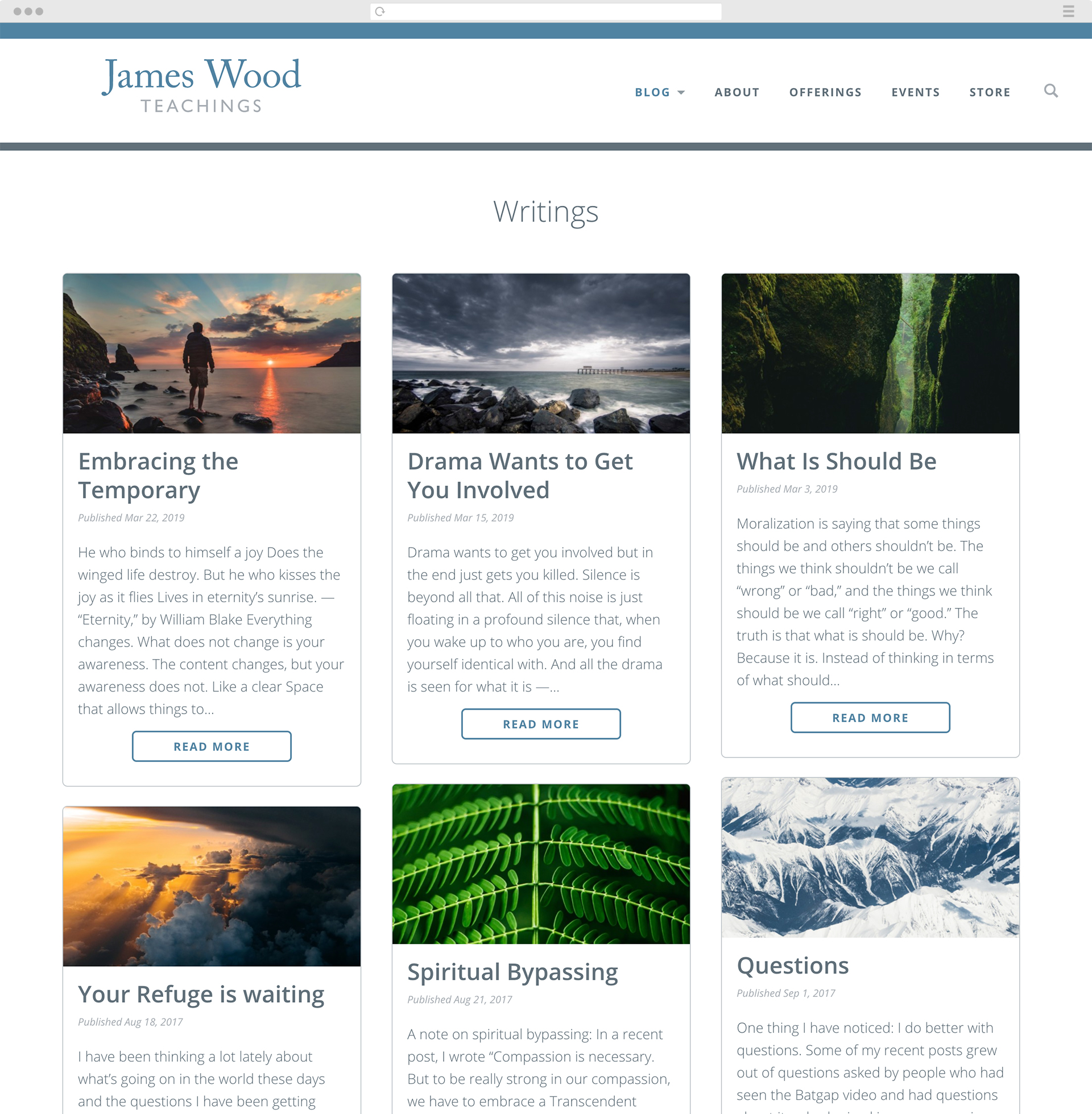 James Wood Teachings website