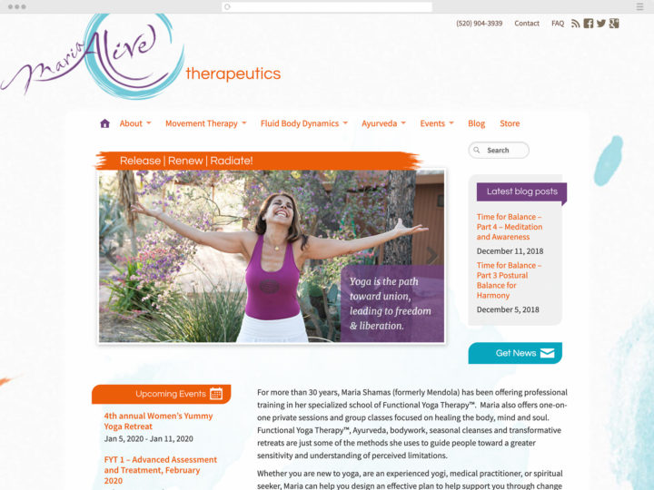 Maria Alive Therapeutics website