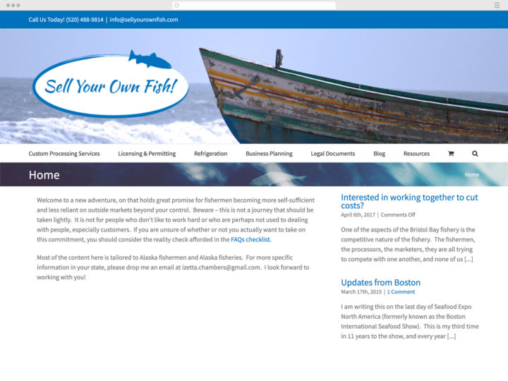 Sell Your Own Fish website
